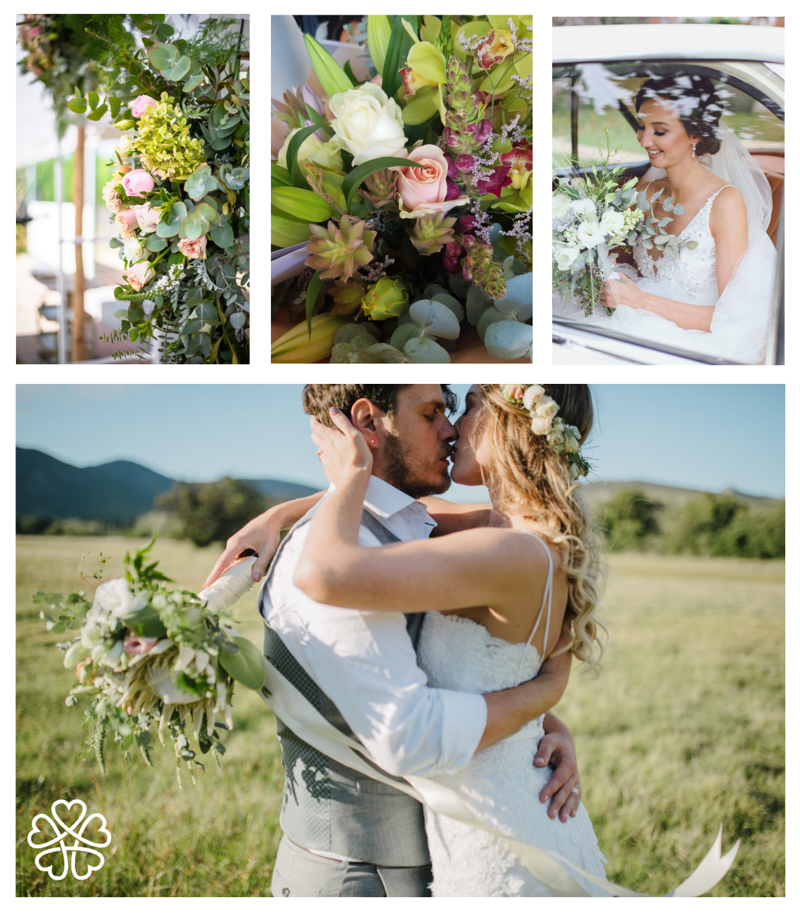 Bridal arrangement in soft tones