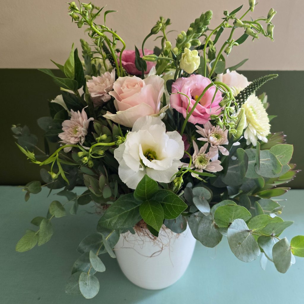 A Pastel Posy Bowl Arrangement